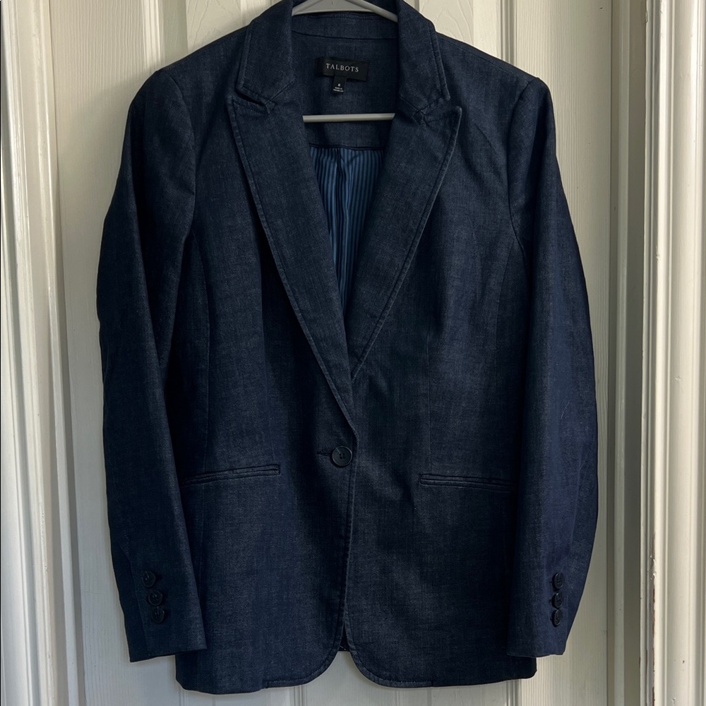 Talbots Blazer Women Size 8 Blue